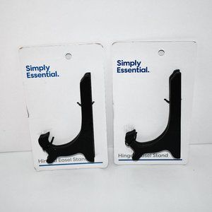 Simply Essential Black 6" Easel Plate Stand Holder – Set of 2, Folding Display S